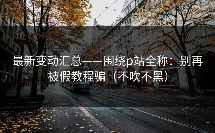 最新变动汇总——围绕p站全称:别再被假教程骗(不吹不黑) 最新变动汇总——围绕p站全称:别再被假教程骗(不吹不黑)